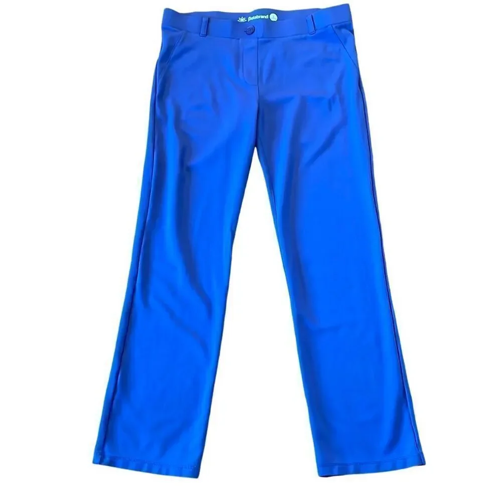 Betabrand stretch 2 pocket  dress yoga pants in blue Iris size large